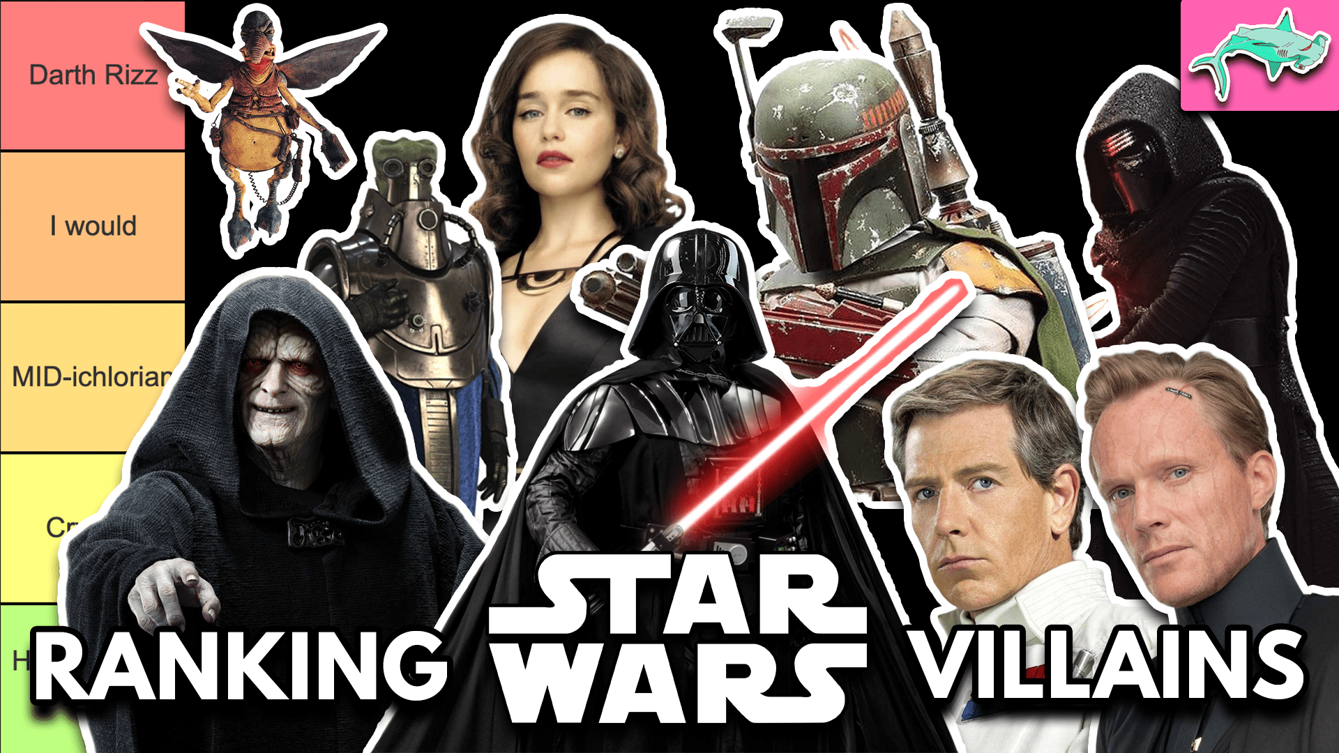 Ranking Star Wars Villains (Just On Vibes) Tier List Upside Down Shark